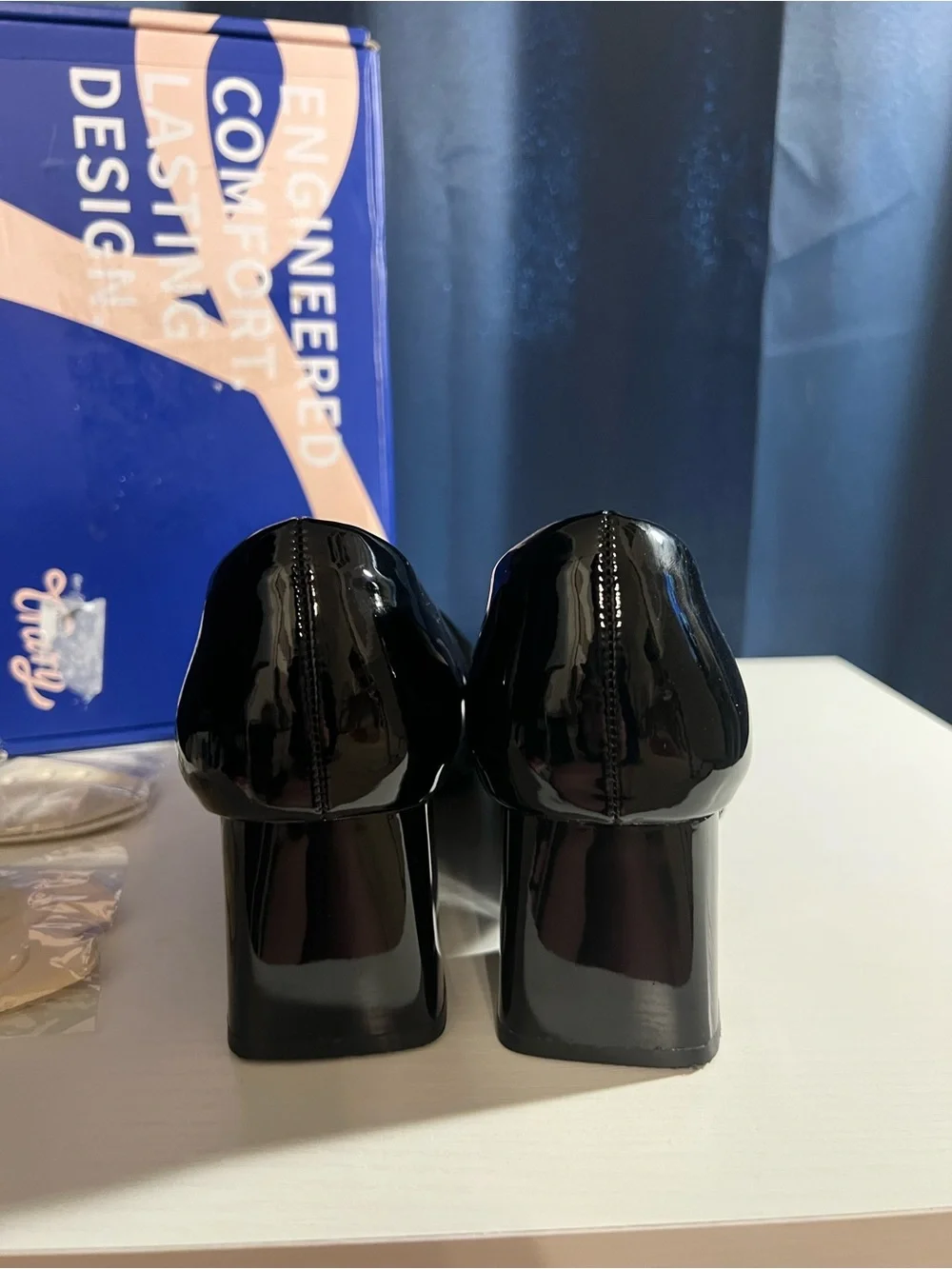 Black Patent Mary Jane Block Heel Pumps – Size 10 (New in Box)